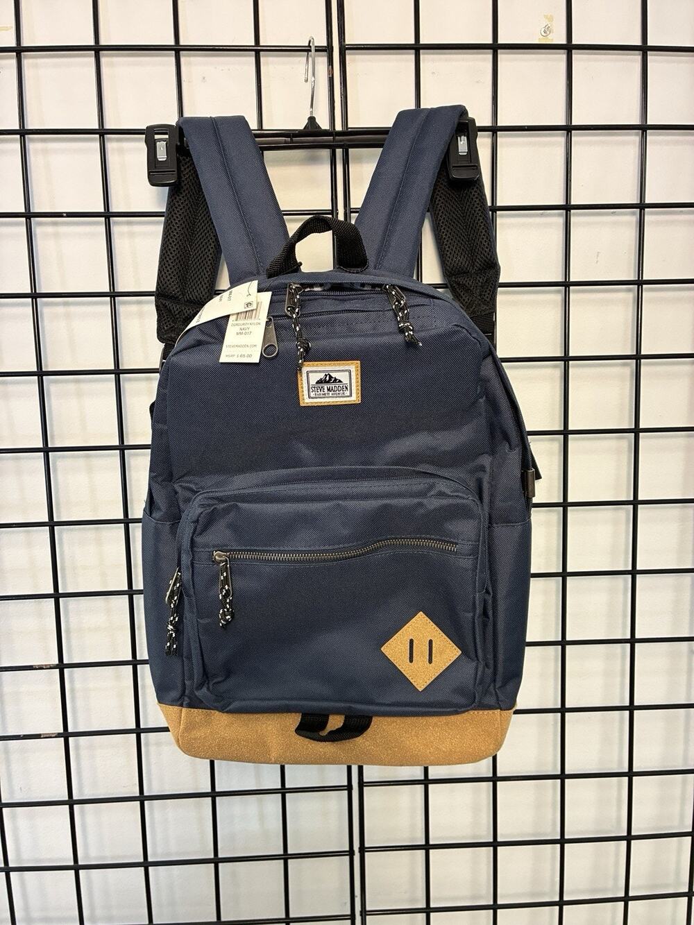 NEW Steve Madden Barnett Avenue Backpack Navy Blue Multi Pockets